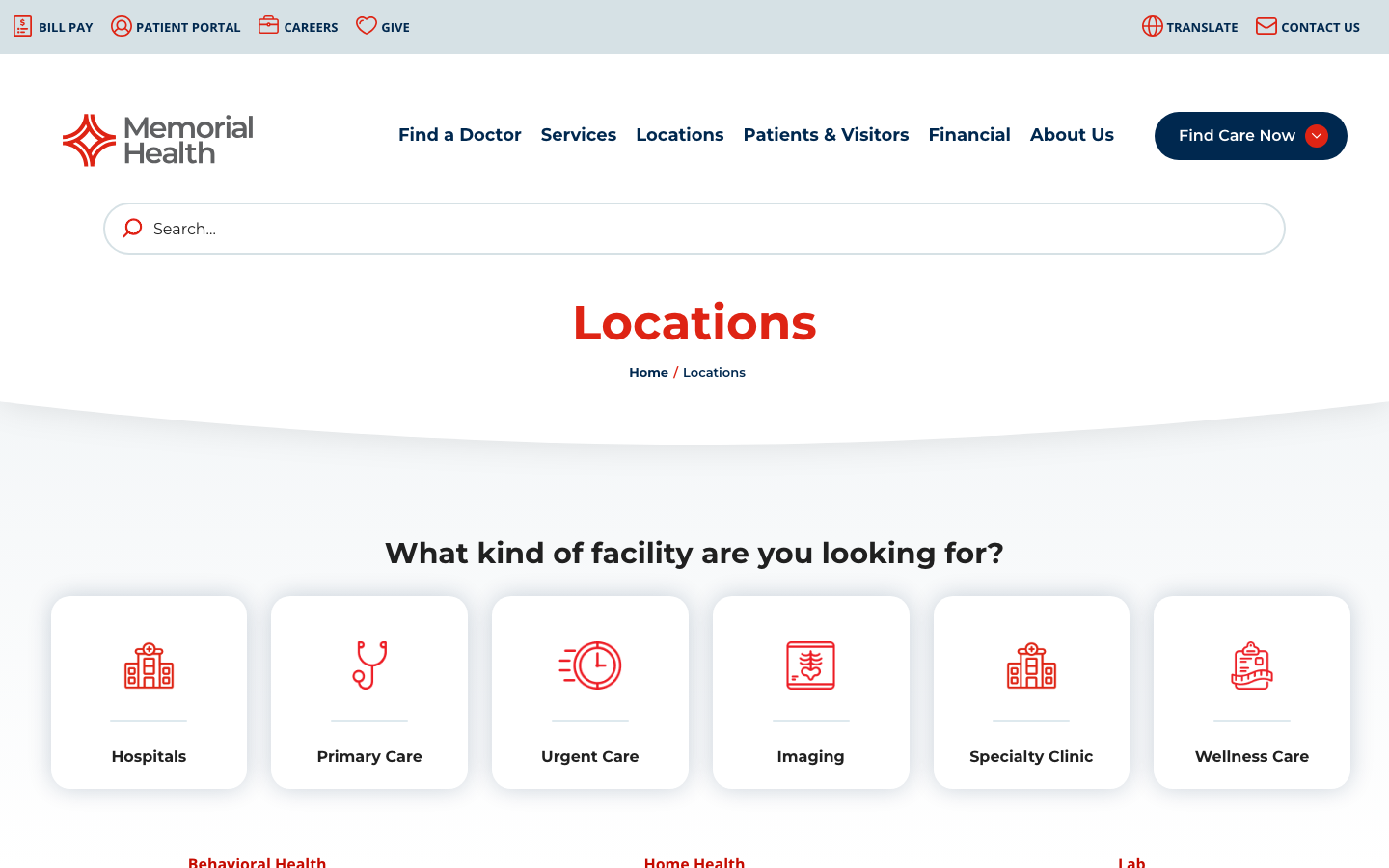 Memorial Health locations